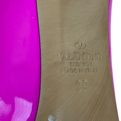 Valentino Garavani One Stud Patent Leather Pump Hot Pink Size 38