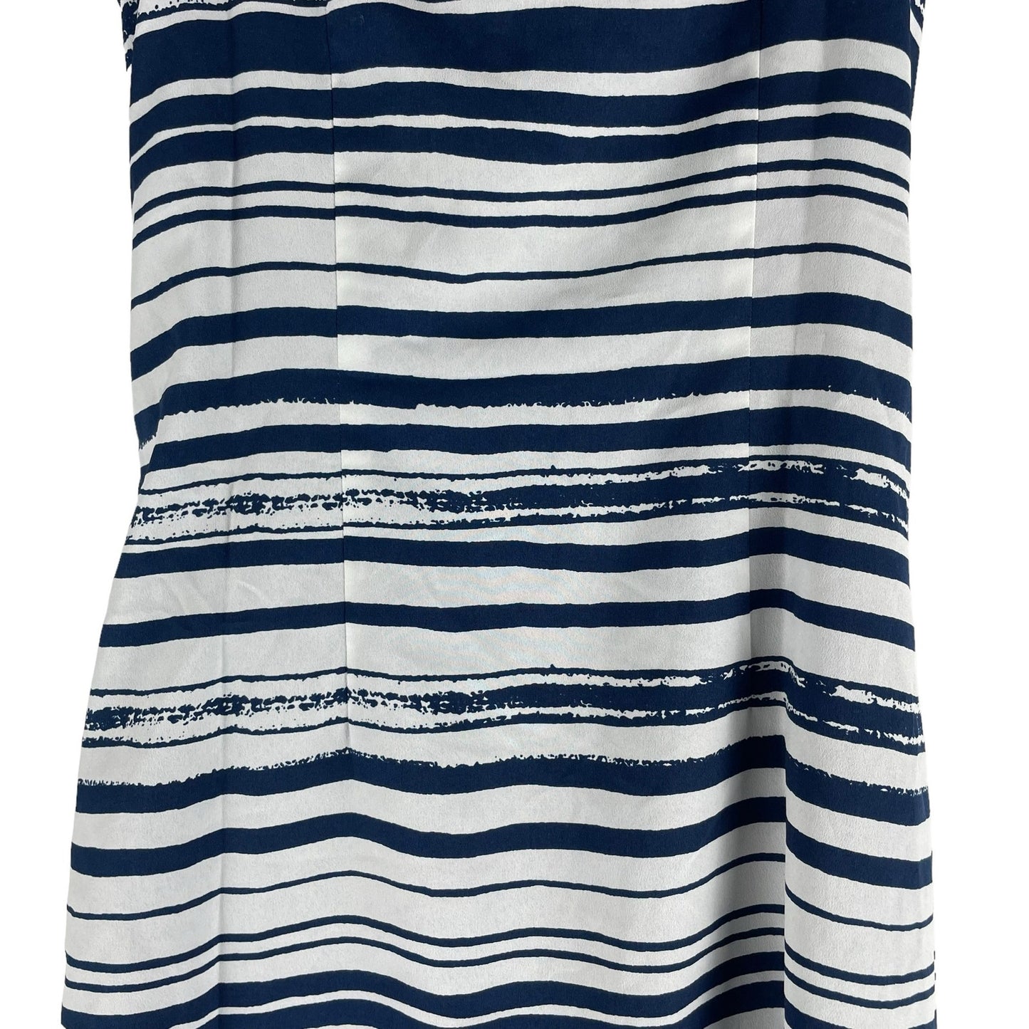 CAbi Nautical Stripe Mini Sun Dress Front Knot Blue White Size XS