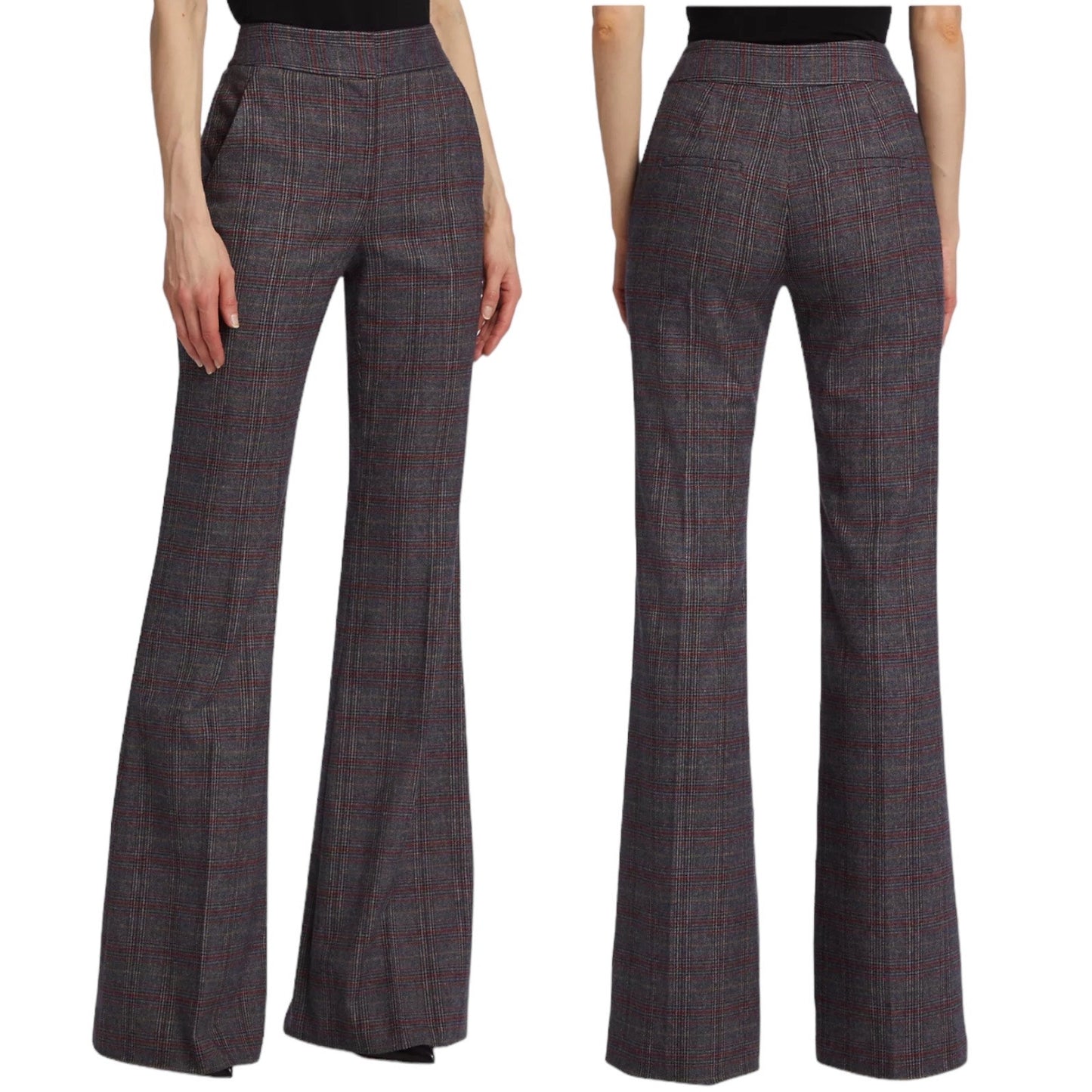 Veronica Beard Lawrence Wool Plaid Dickey Jacket Pants Set Size 12