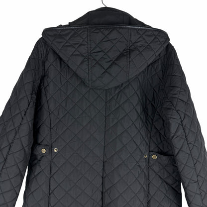 Lauren Ralph Lauren Hooded Quilted Long Coat Black Size L