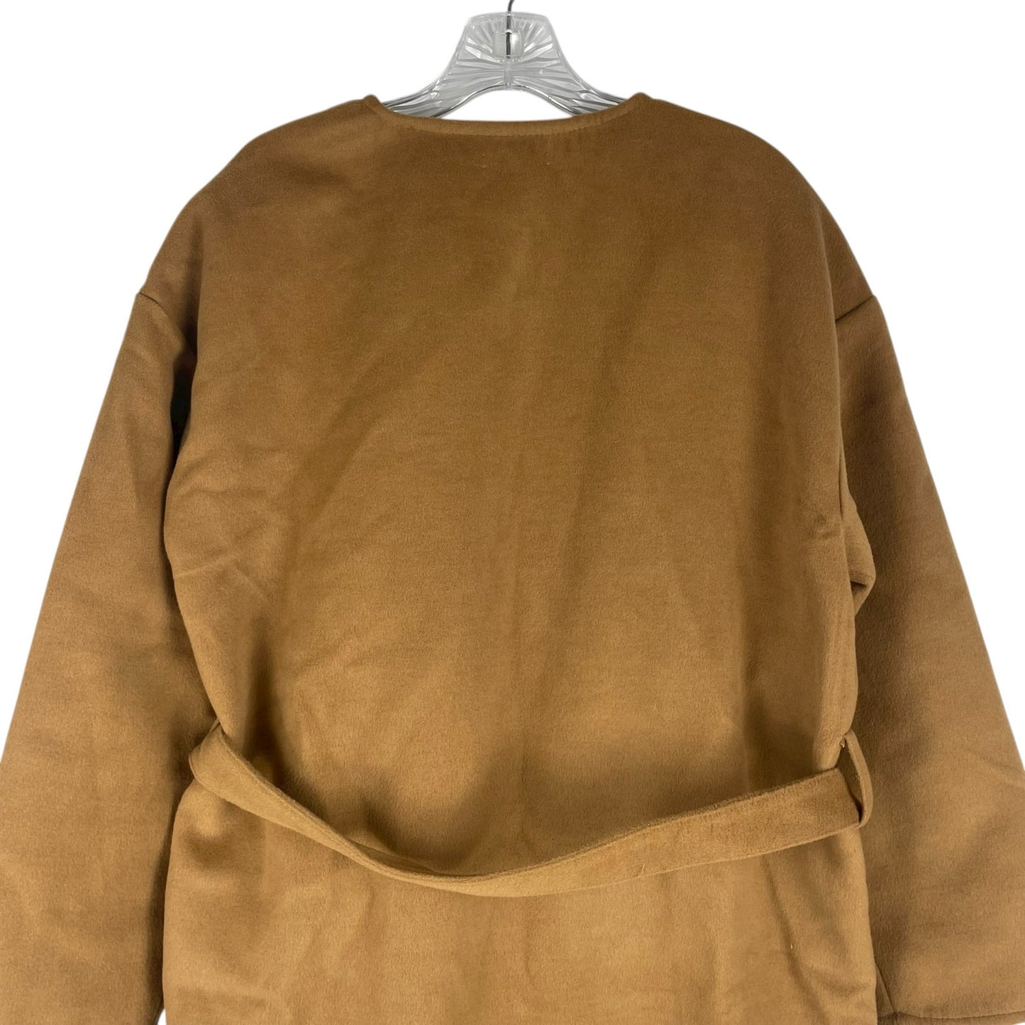 Ann Taylor LOFT Belted Pocket Wrap Coat Jacket Perfect Camel Size XS/S