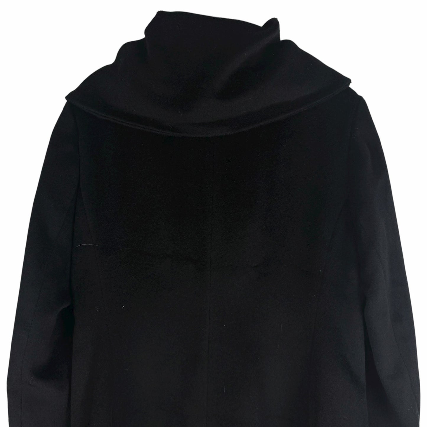 Cole Haan Single Breasted Wool Blend Long Coat Black Size 8