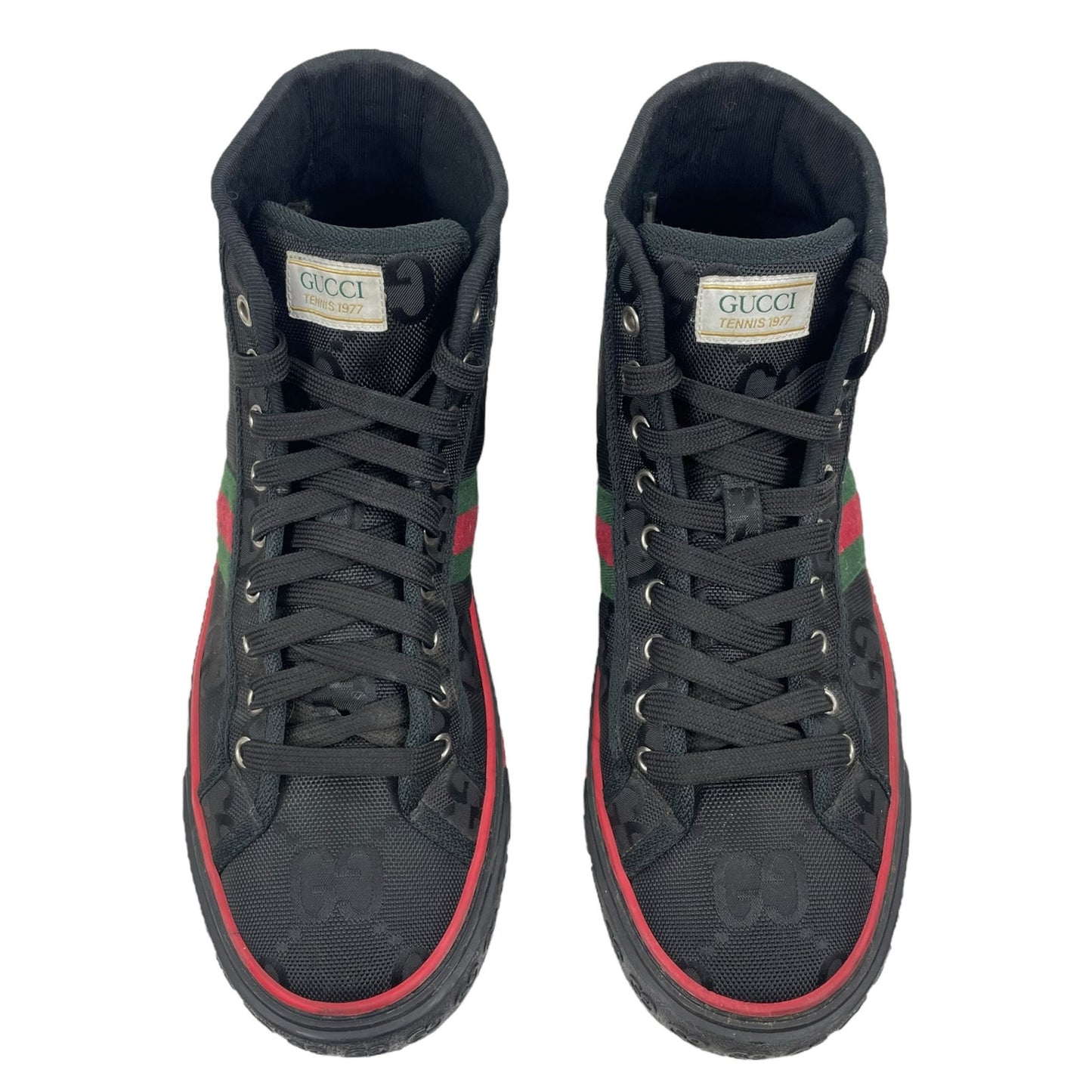 Gucci Off the Grid High Top Sneakers 1977 Tennis Shoes Black Men Size 8/ 8.5