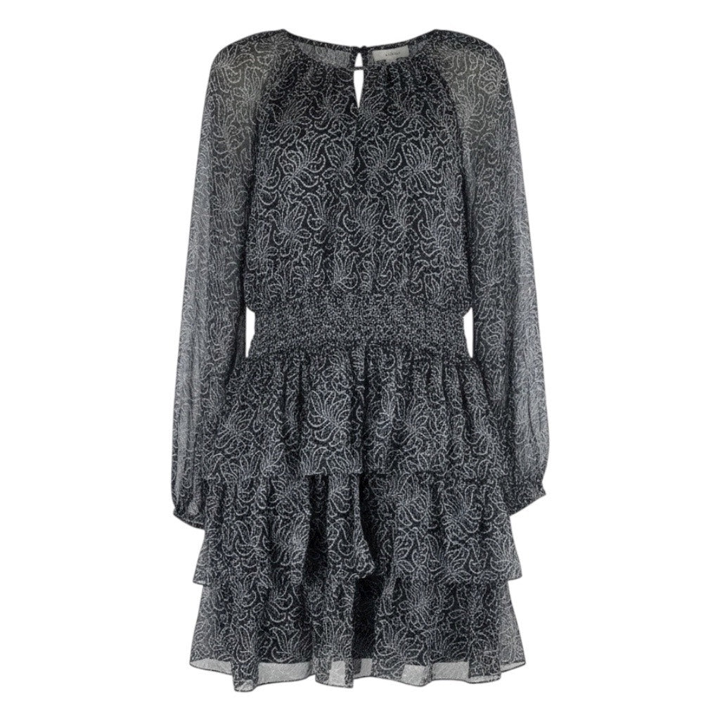 Cinq a Sept Annabel Silk Mini Dress Printed Tiered Ruffle Size 8