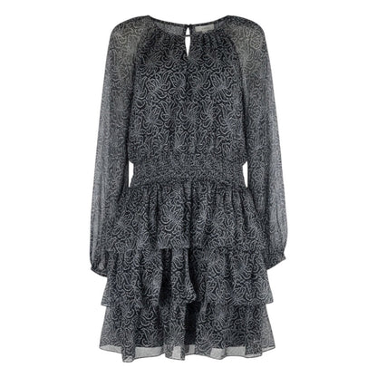 Cinq a Sept Annabel Silk Mini Dress Printed Tiered Ruffle Size 8