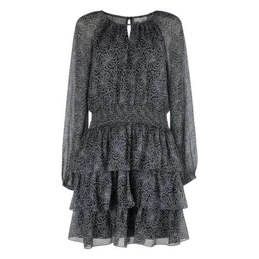 Cinq a Sept Annabel Silk Mini Dress Printed Tiered Ruffle Size 8