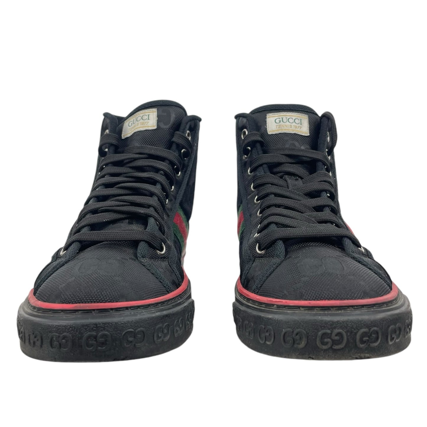 Gucci Off the Grid High Top Sneakers 1977 Tennis Shoes Black Men Size 8/ 8.5