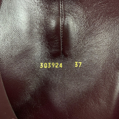 Gucci Victoria Equestrian Leather Tall Riding Boots Dark Brown Size 37