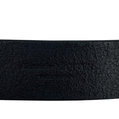 Alexander Mcqueen 3D Skull Black Leather Belt Silver Bucklet Size 90/36
