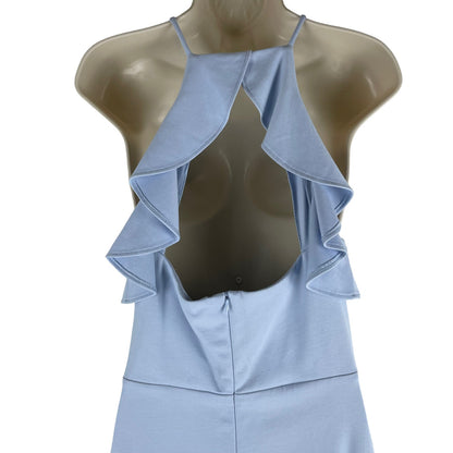 Amanda Uprichard Breeze Cia Mini Dress Ruffle Light Blue Size M