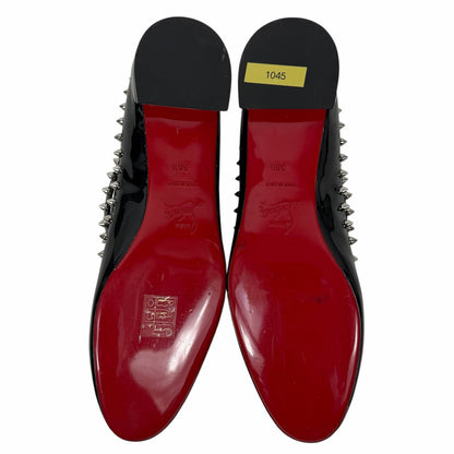 Christian Louboutin Pilouta Jane Spiked Patent Flats Black Size 36.5