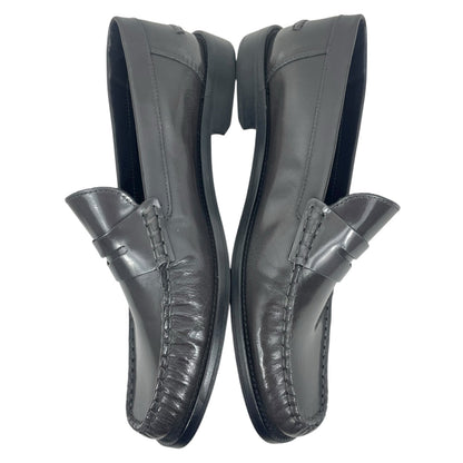 Mango MNG Square Toe Leather Penny Loafer Dark Grey Size 38/ US 7.5
