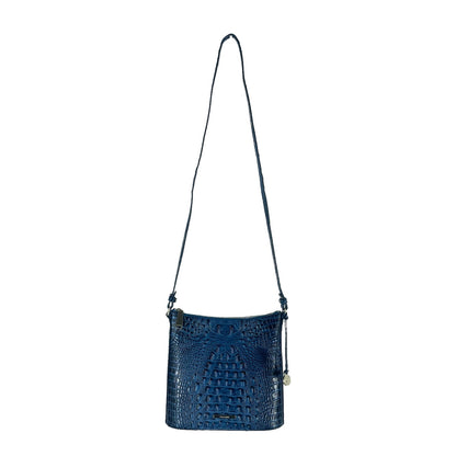 Brahmin Katie Leather Crossbody Bag Maritime Melbourne Croc Embossed