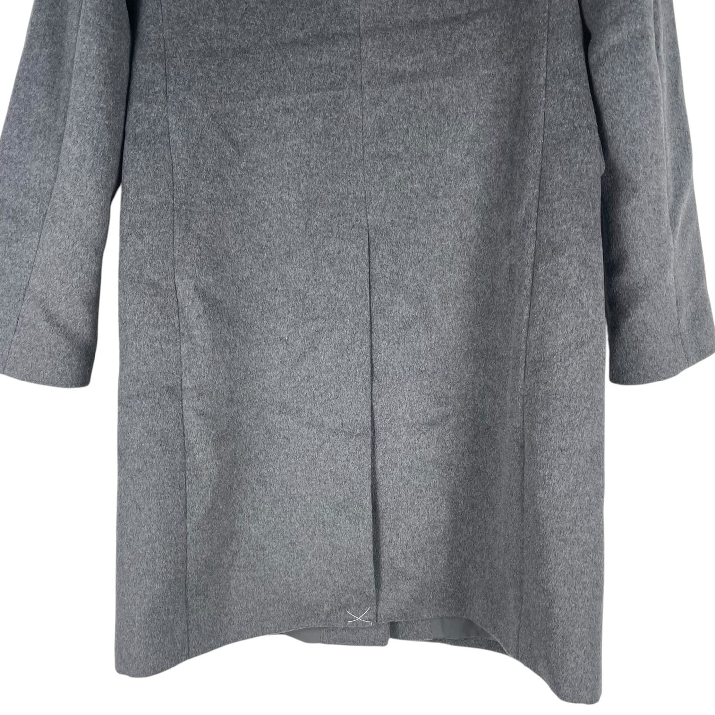 Ann Taylor Funnel Neck Wool Blend Tailored Coat Hidden Button Gray Size S