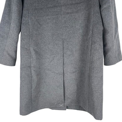 Ann Taylor Funnel Neck Wool Blend Tailored Coat Hidden Button Gray Size S