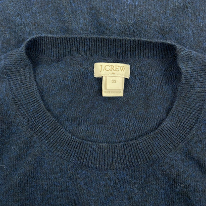 J. Crew Merino Wool Lace Pullover Sweater Crew Neck Blue Size XS