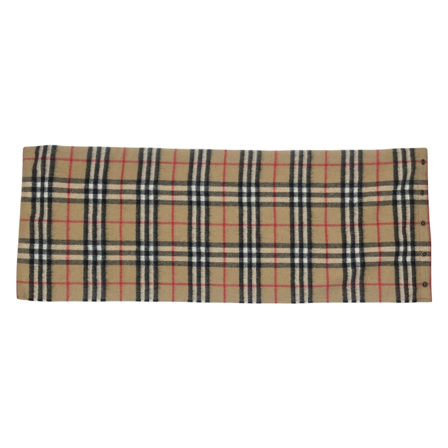 Burberry House Check Cashmere Neck Warmer Loop Scarf Tan Brown 26"x 9.5"