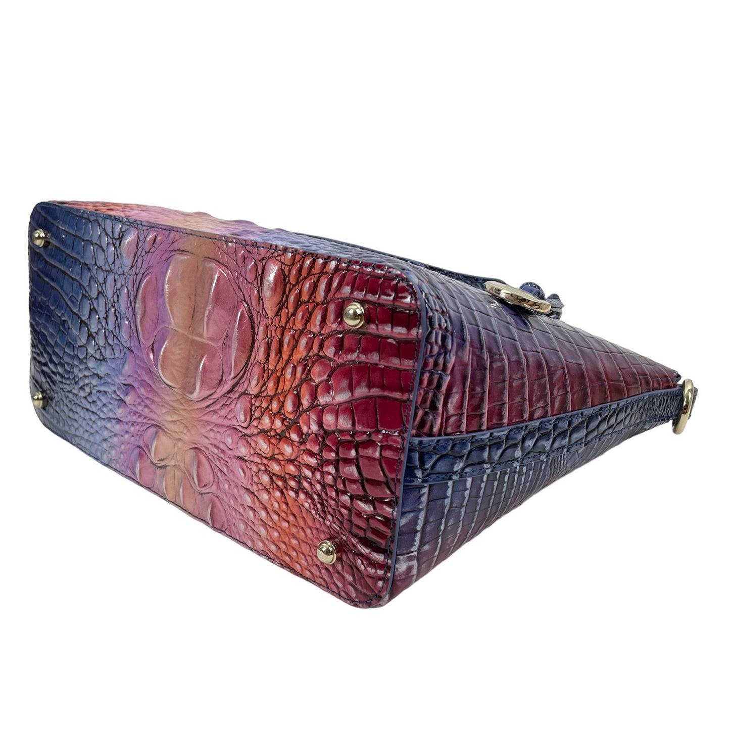 Brahmin Duxbury Satchel Bag Dreamer Ombre Melbourne Rainbow Leather