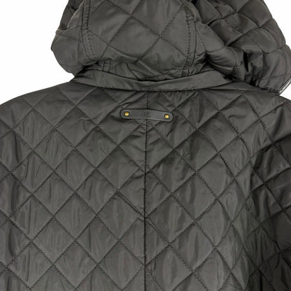 Lauren Ralph Lauren Hooded Quilted Long Coat Black Size L