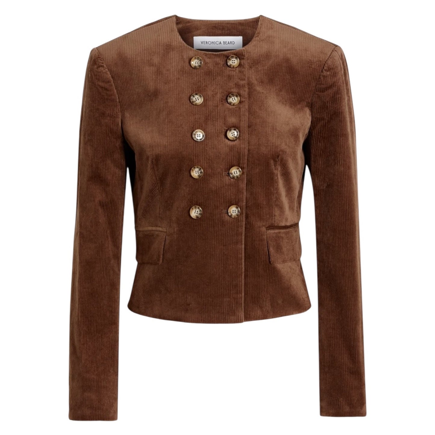 Veronica Beard Bentley Double Breasted Corduroy Jacket Brown Size 2