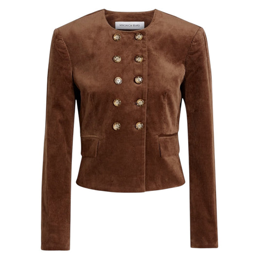 Veronica Beard Bentley Double Breasted Corduroy Jacket Brown Size 2