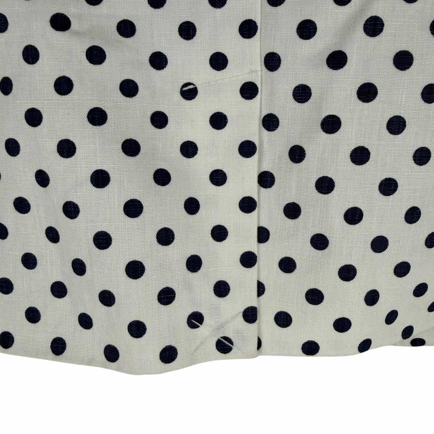 J. Crew Linen Schoolboy Blazer Jacket in Polka Dots White Navy Size 6