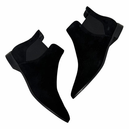 Cole Haan Hara Suede Pointed Toe Chelsea Ankle Boots Black Size 8B