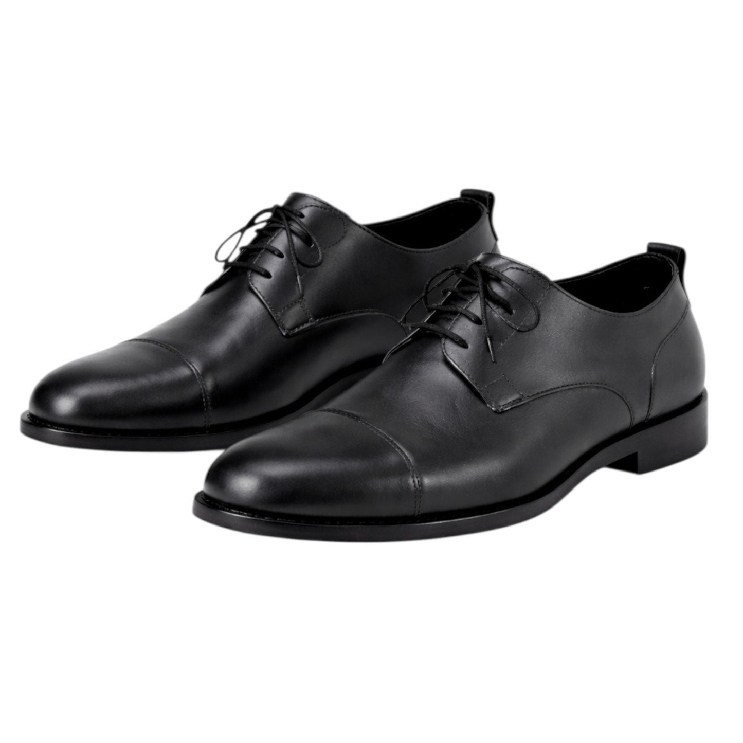 Valentino Garavani Black Derby Divise Leather Shoes Lace Up Size 42/ 9