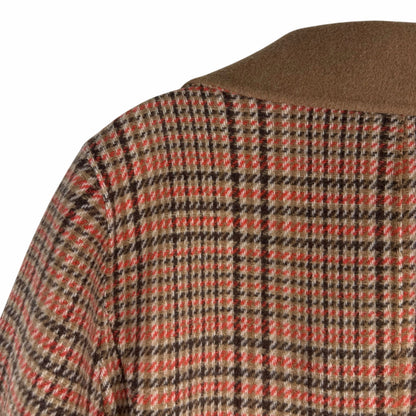 Talbots Wool Blend Doubleface Long Coat Campfire Plaid Size 8