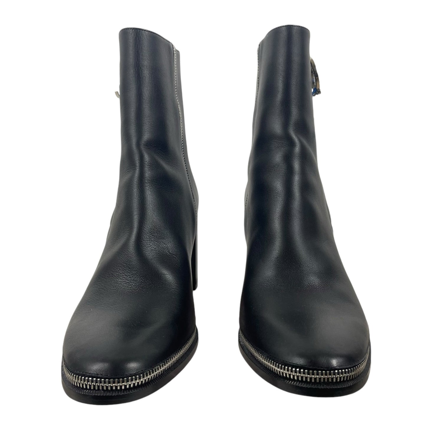 Christian Louboutin CL Zip 70 Calf Leather Ankle Boots Black Size 40