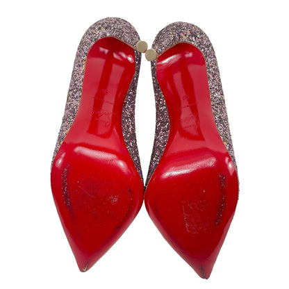 Christian Louboutin Pigalle 120 Glitter Pointed Toe Pump Pink Size 38