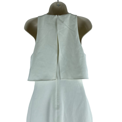 Likely Shayna Ruffle Overlay Cocktail Dress Knee Length White Size 10