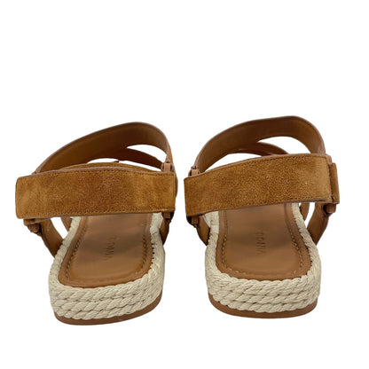 Vince Elian Suede Flatform Espadrille Sandals Brown Size 9.5