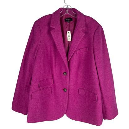 Talbots Wool Blend 2 Buttons Front Blazer Jacket Pink Size 20W