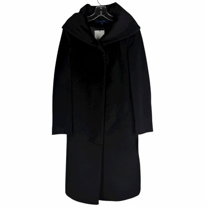 Cole Haan Single Breasted Wool Blend Long Coat Black Size 8