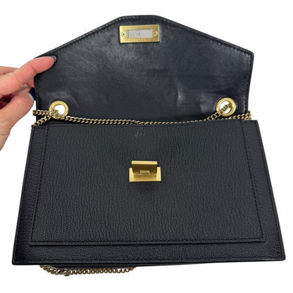 REISS Coleville Small Leather Crossbody Bag Convertible Shoulder Bag Black