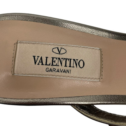 Valentino Garavani Rockstud Asymmetrical 60mm Sandal Bronze Size 36.5