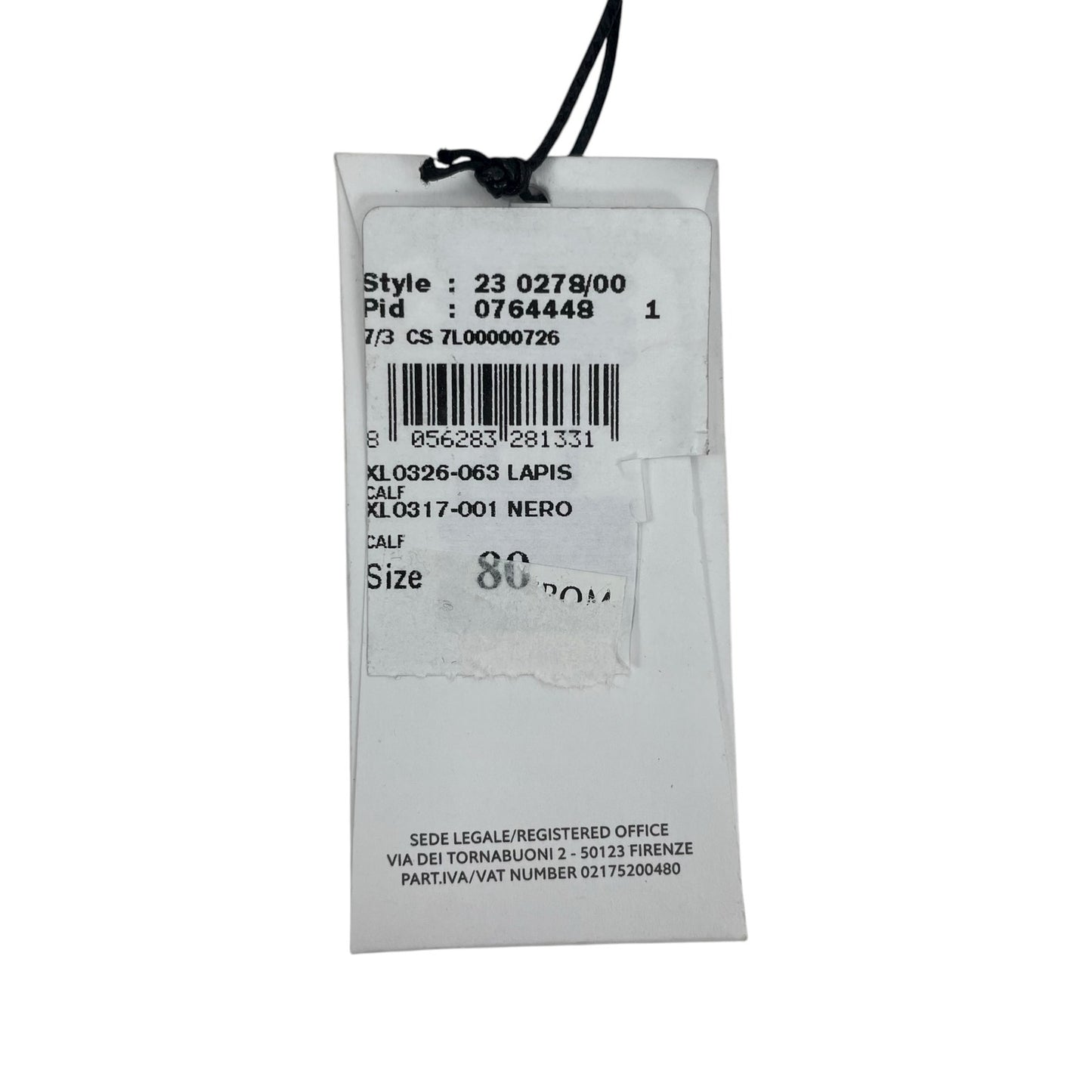 Salvatore Ferragamo Gancio Ellipse Skinny Leather Belt Size 80/32"