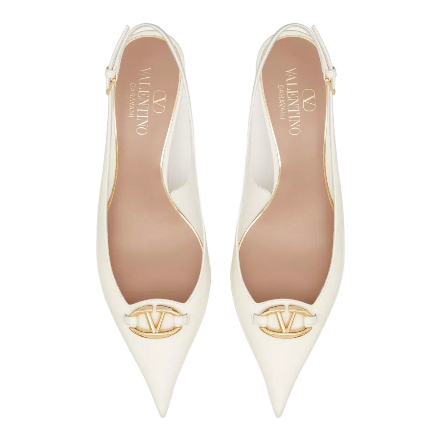 Valentino Garavani The Bold Edition Vlogo Calfskin Pump 60mm Ivory Size 36