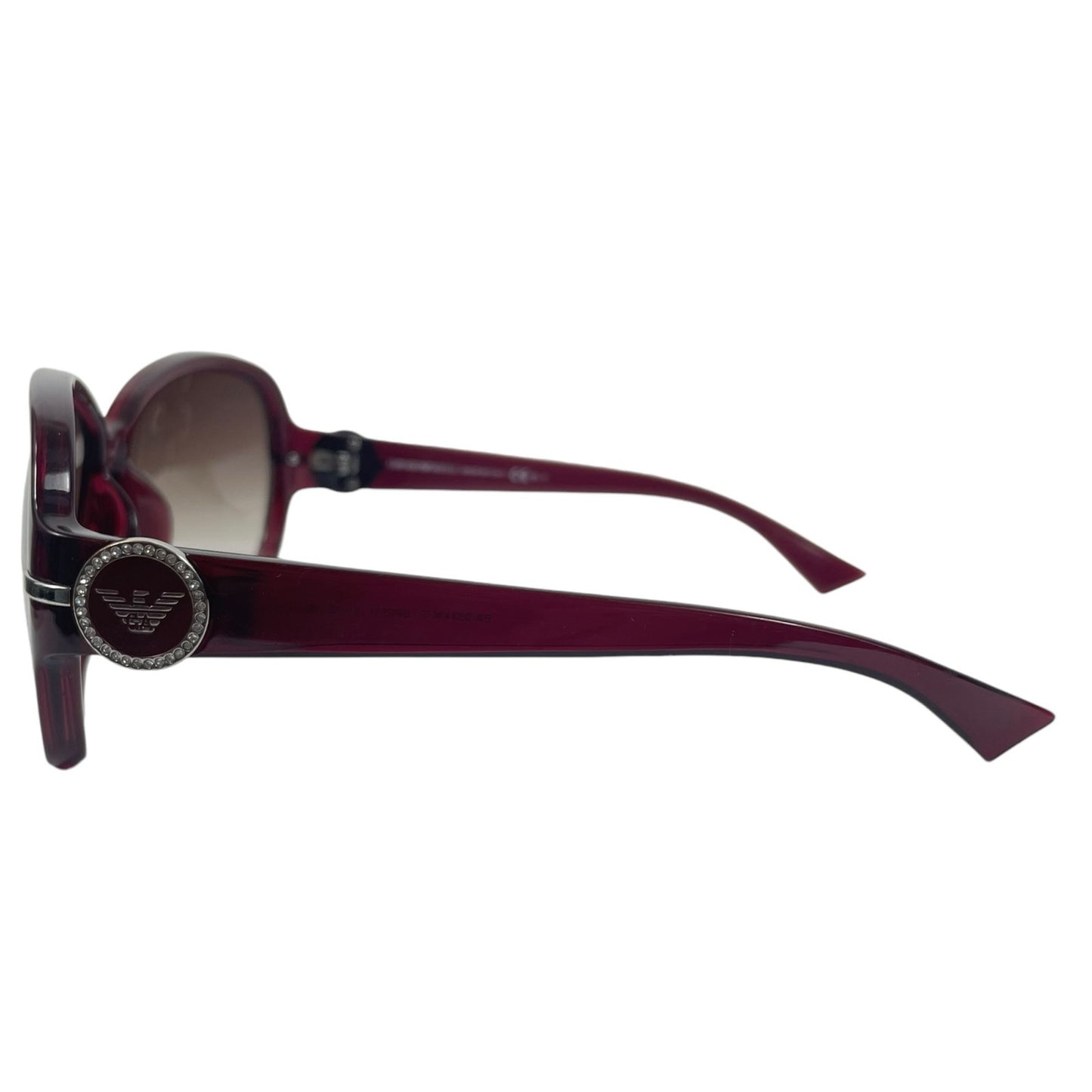 Emporio Armani 61mm Oversized Sunglasses Red Frame