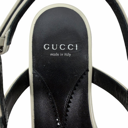 Gucci Divine Horsebit Slingback Flat Sandal Mystic White Size 37.5
