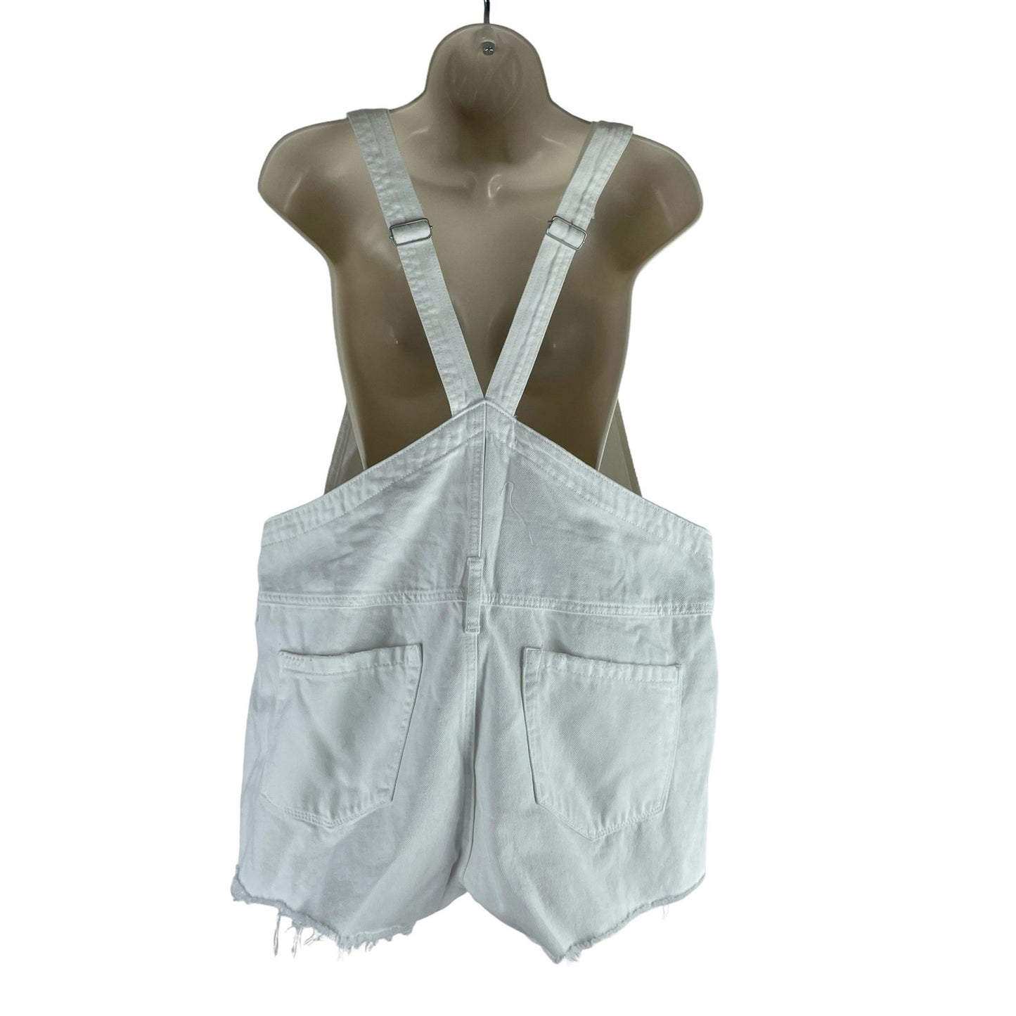 Blank NYC Side Low Cut Denim Shortall Lightbox White Size 31