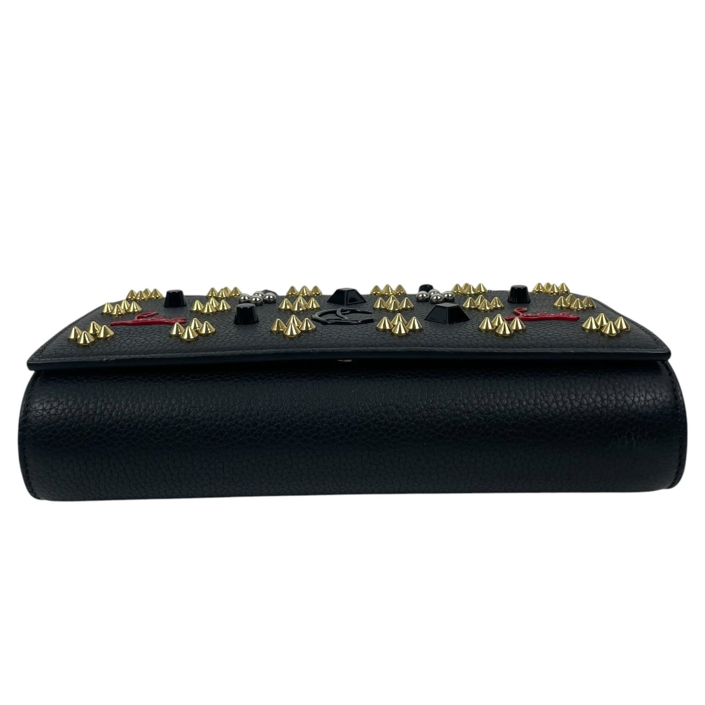 Christian Louboutin Paloma Loubinthesky Clutch Wallet on Chain Black Multi