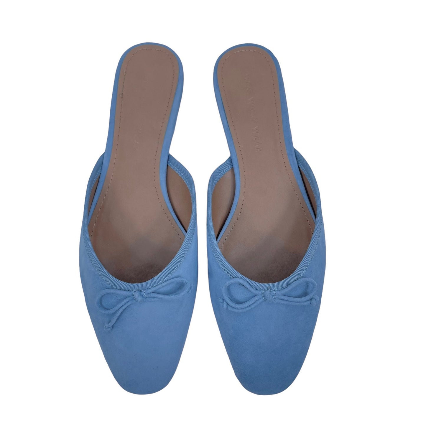 Who What Wear Cara Mule Ballet Flat Slide Light Blue Size 7.5