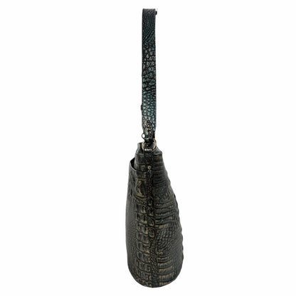 Brahmin Quinn Agata Melbourne Bucket Bag Metallic Green