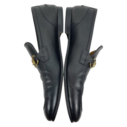 Gucci Jordaan Loafers Black Leather Gold Horsebit Men Size 8.5/ 9