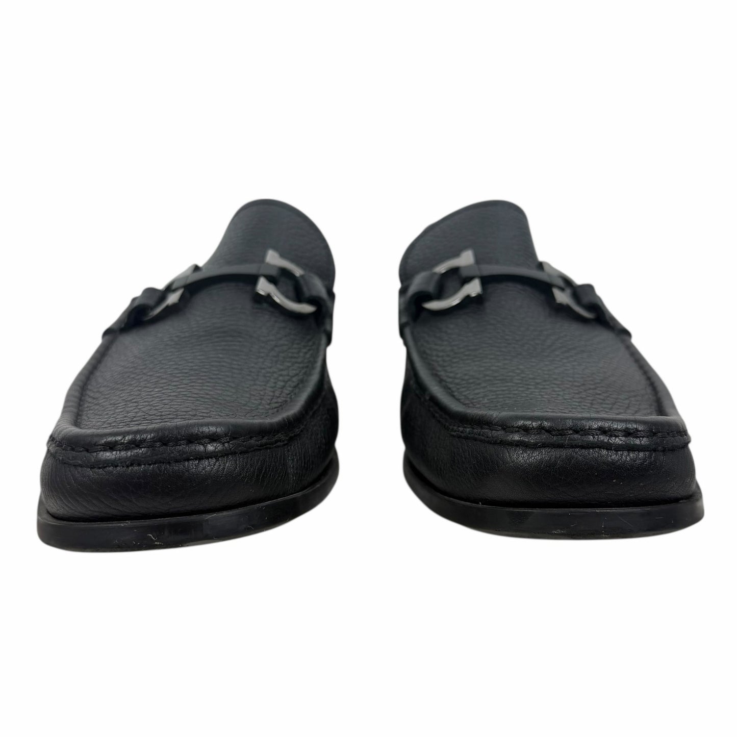 Salvatore Ferragamo Grandioso Gancini Bit Leather Loafer Black Size 10.5EE