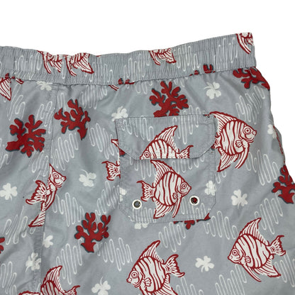 Reyn Spooner Fish Coral Reef Printed Swim Trunk Shorts Hawaiian Size 2XL