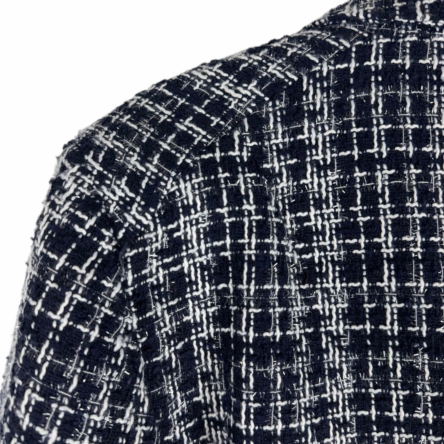 Rag & Bone Elvy Tweed Double Breasted Blazer Jacket Navy Size 12