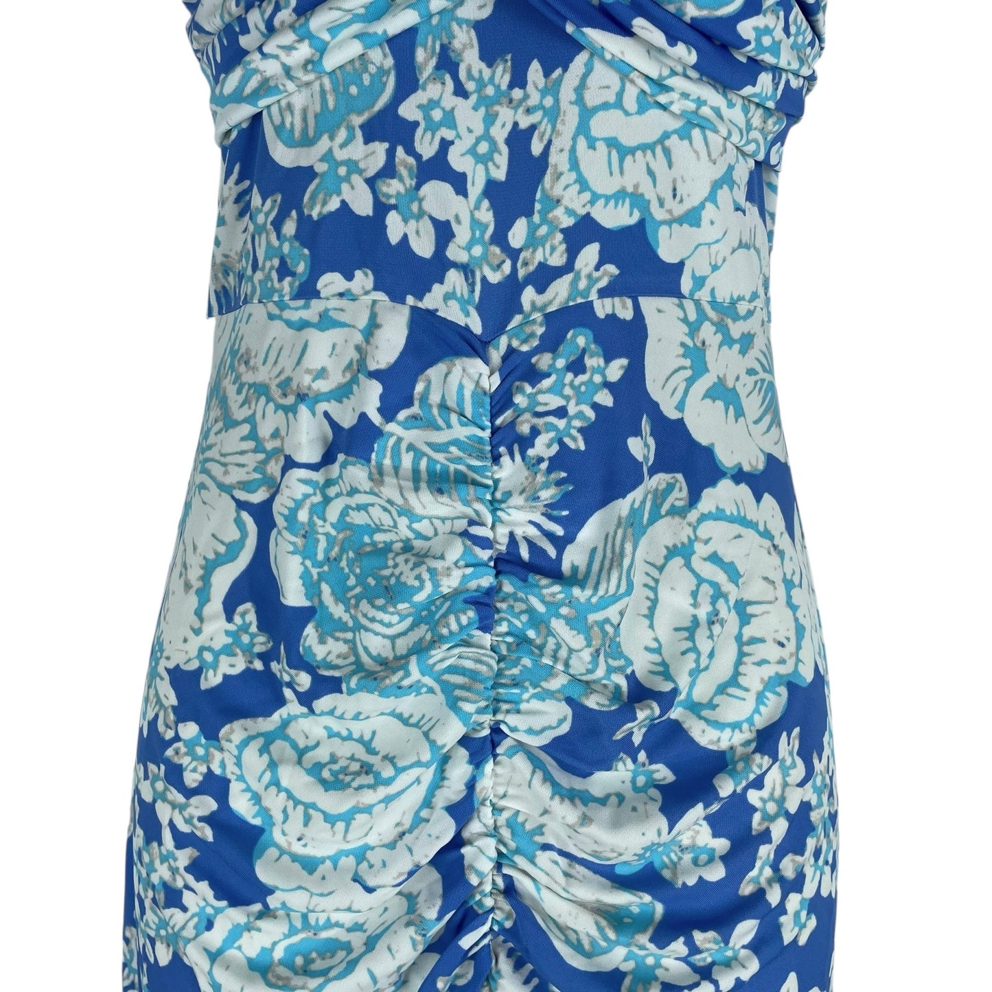 Diane von Furstenberg Stephen Off Shoulder Midi Dress Blue Size S